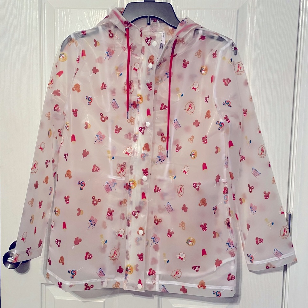 Disney snacks clear raincoat NWT